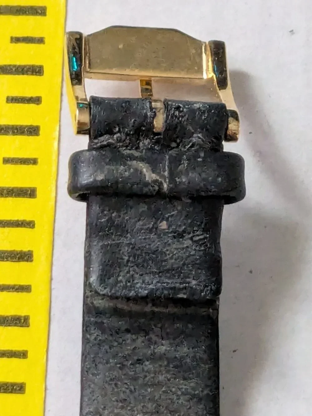 Vintage MOVADO Museum Quartz Wrist Watch Black Dial Leather Strap